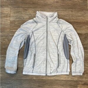 Light Gray Zip-Up Jacket with Pockets